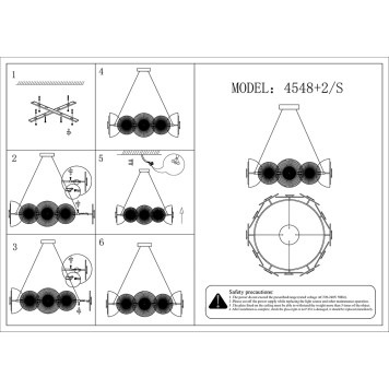 Люстра Newport 4540 4548+2/S black glossy-2