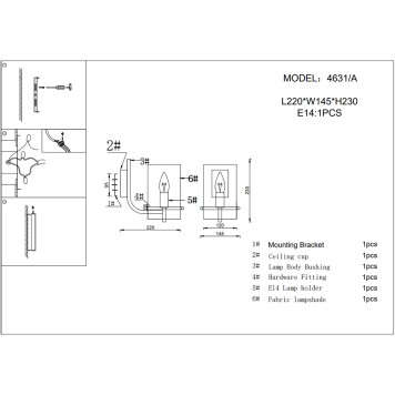 Бра Newport 4630 Ivanna 4631/A gold-1