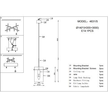 Люстра Newport 4630 Ivanna 4631/S gold-2