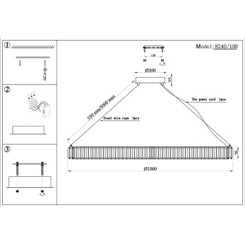 Люстра Newport 8240 8240/100 gold-2