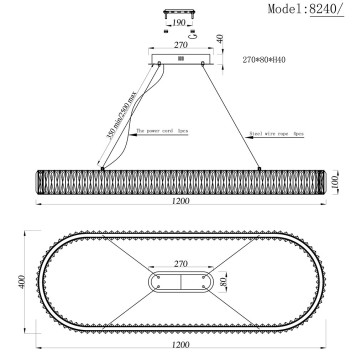 Люстра Newport 8240 8240/120 oval-2