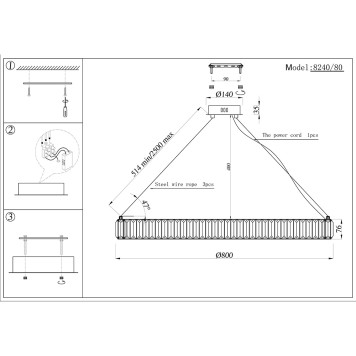 Люстра Newport 8240 8240/80 chrome-2
