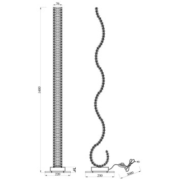 Торшер Newport 8240 8240/FL gold NEW-1