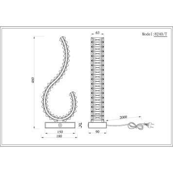 Лампа настольная Newport 8240 8240/T chrome-1