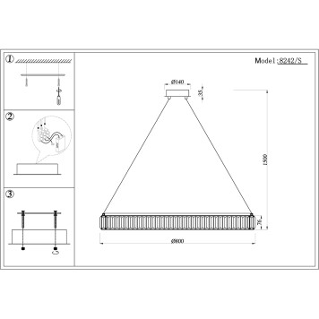 Люстра Newport 8240 8242/S chrome-1