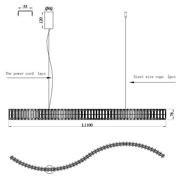 Люстра Newport 8240 8243/110 gold NEW-1