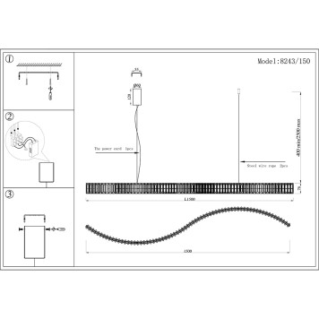 Люстра Newport 8240 8243/150 gold NEW-1