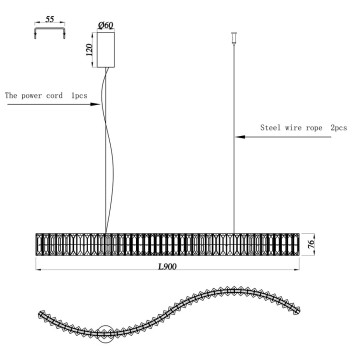 Люстра Newport 8240 8243/90 chrome-1