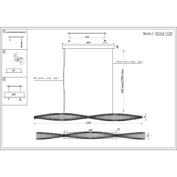 Люстра Newport 8240 8244/120 chrome-2