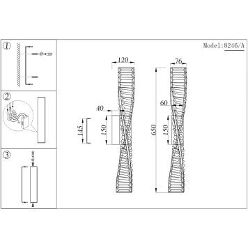 Бра Newport 8240 8246/A gold NEW-1