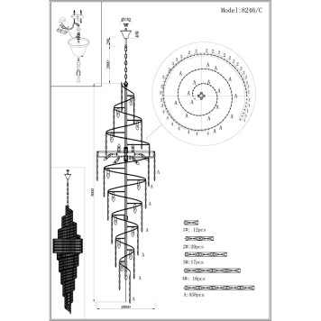 Люстра Newport 8240 8246/C chrome-1