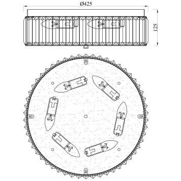 Светильник потолочный Newport 8240 8246/PL gold NEW-1
