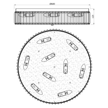 Светильник потолочный Newport 8240 8249/PL gold NEW-1