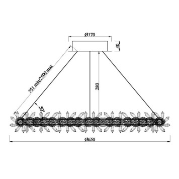 Люстра Newport 8280 8281/600 gold-2
