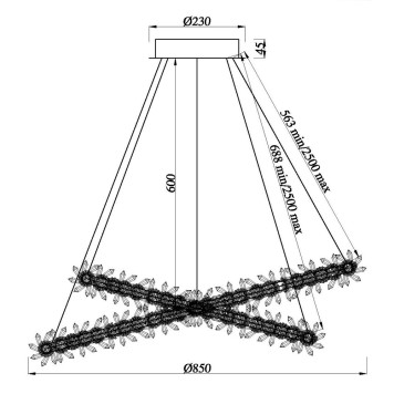 Люстра Newport 8280 8282/S gold-2