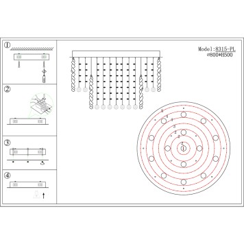 Светильник потолочный Newport 8300 8315/PL-1
