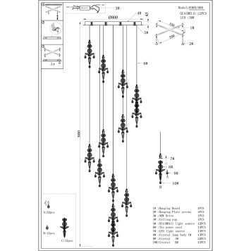Люстра Newport 8360 8360/800 chrome-1