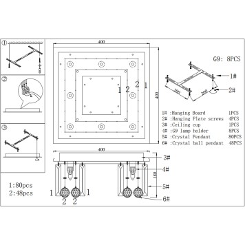 Светильник потолочный Newport 8400 Catrin 8401/40 PL gold-1