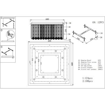 Светильник потолочный Newport 8400 Catrin 8401/60 PL gold-1