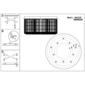 Светильник потолочный Newport 8400 8410/PL gold NEW-1