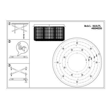 Светильник потолочный Newport 8400 8416/PL gold-1