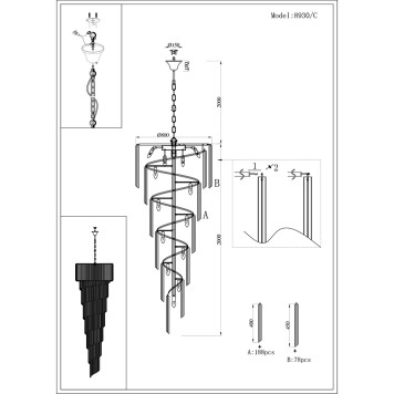 Люстра Newport 8900 8930/C-1