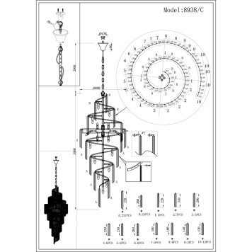 Люстра Newport 8900 8938/C-1