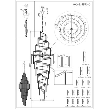 Люстра Newport 8900 8954/C-2