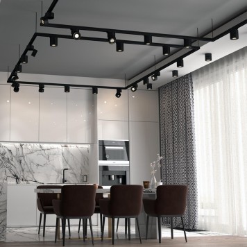 Трековый трехжильный светильник Novotech Groda 358777-6