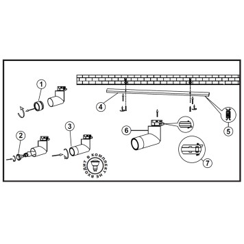 Трековый трехжильный светильник Novotech Elite 370594-2