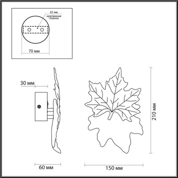 Бра Odeon Light Eva 4371/3WL-1