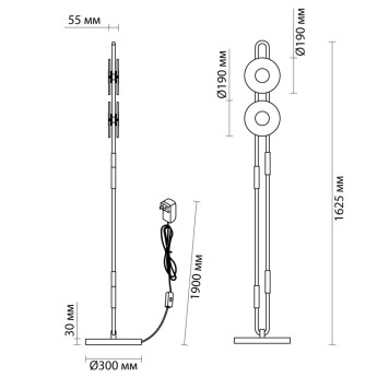 Торшер Odeon Light Magnet 5407/23FL-5