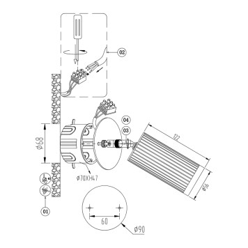 Светильник точечный Odeon Light Manchester 7013/1WA-7