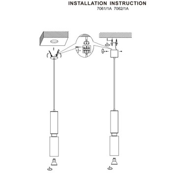 Люстра Odeon Light Caucho 7061/1A-9