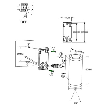 Уличный настенный светильник Odeon Light Long 7071/15WL-6