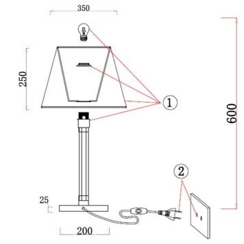 Лампа настольная Omnilux Rimaggio OML-29414-01-1