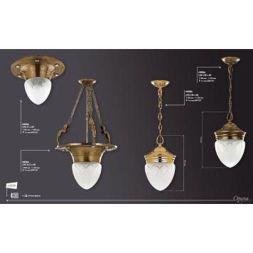 Люстра Kutek Opera OPE-PLD-3(P)-2