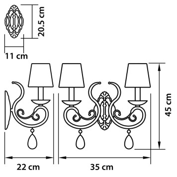 Бра Osgona Ricerco 693622-2