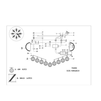 Светильник потолочный Osgona Monile 704092-3