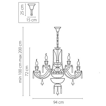 Люстра Osgona Campana 716154-8