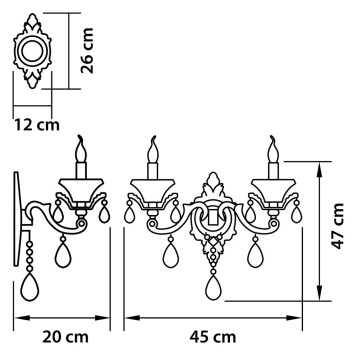 Бра Osgona Ampollo 786622-2