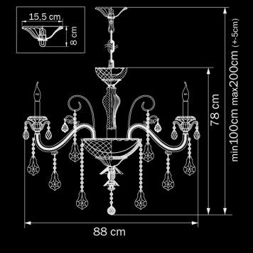 Люстра Osgona Lusso 788084-1
