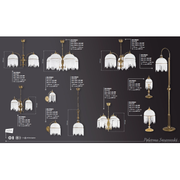 Торшер Kutek Palermo Swarovski PAL-LS-1(P)SW-1