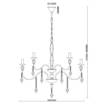Люстра Stilfort Grace 1053/09/12P-3