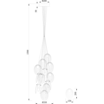 Люстра Stilfort Aura 2183/05/12P-1