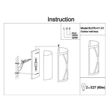 Уличный настенный светильник ST-Luce Agio SL076.411.01-6