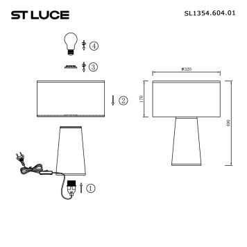 Лампа настольная ST-Luce Jackie SL1354.604.01-4