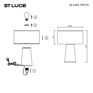 Лампа настольная ST-Luce Jackie SL1354.704.01-5