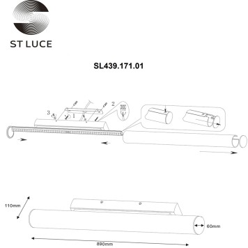 Подсветка для зеркала ST-Luce Bacheta SL439.171.01-3