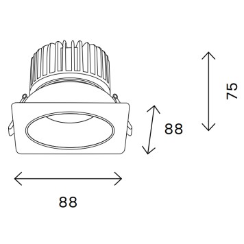 Корпус встраиваемый для LED модуля ST-Luce Shift ST052.408.01-6